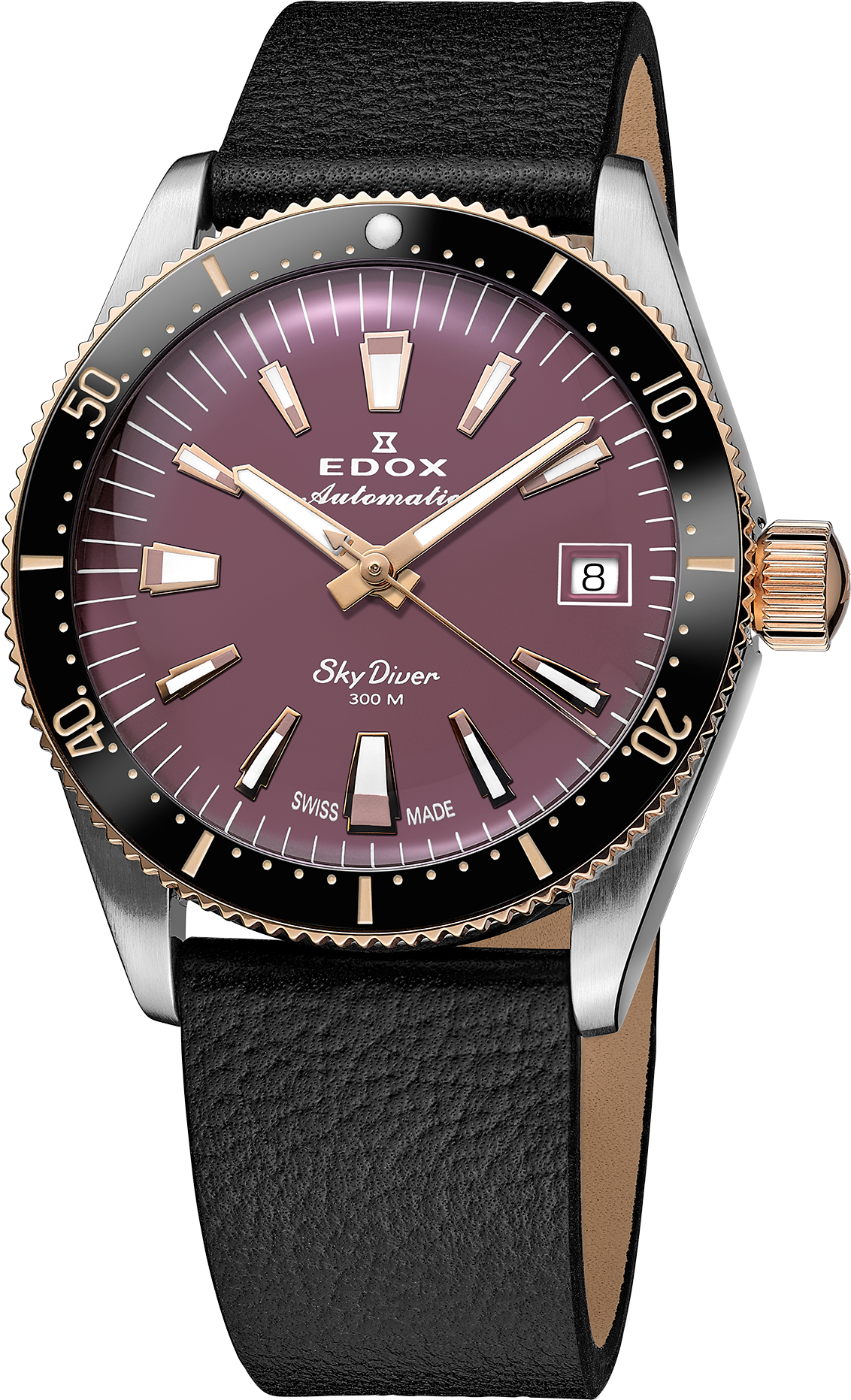 Edox SkyDiver Date Automatic 38mm Lady Special Edition