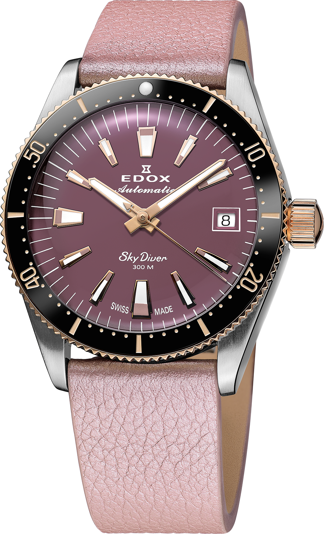 Edox SkyDiver Date Automatic 38mm Lady Special Edition