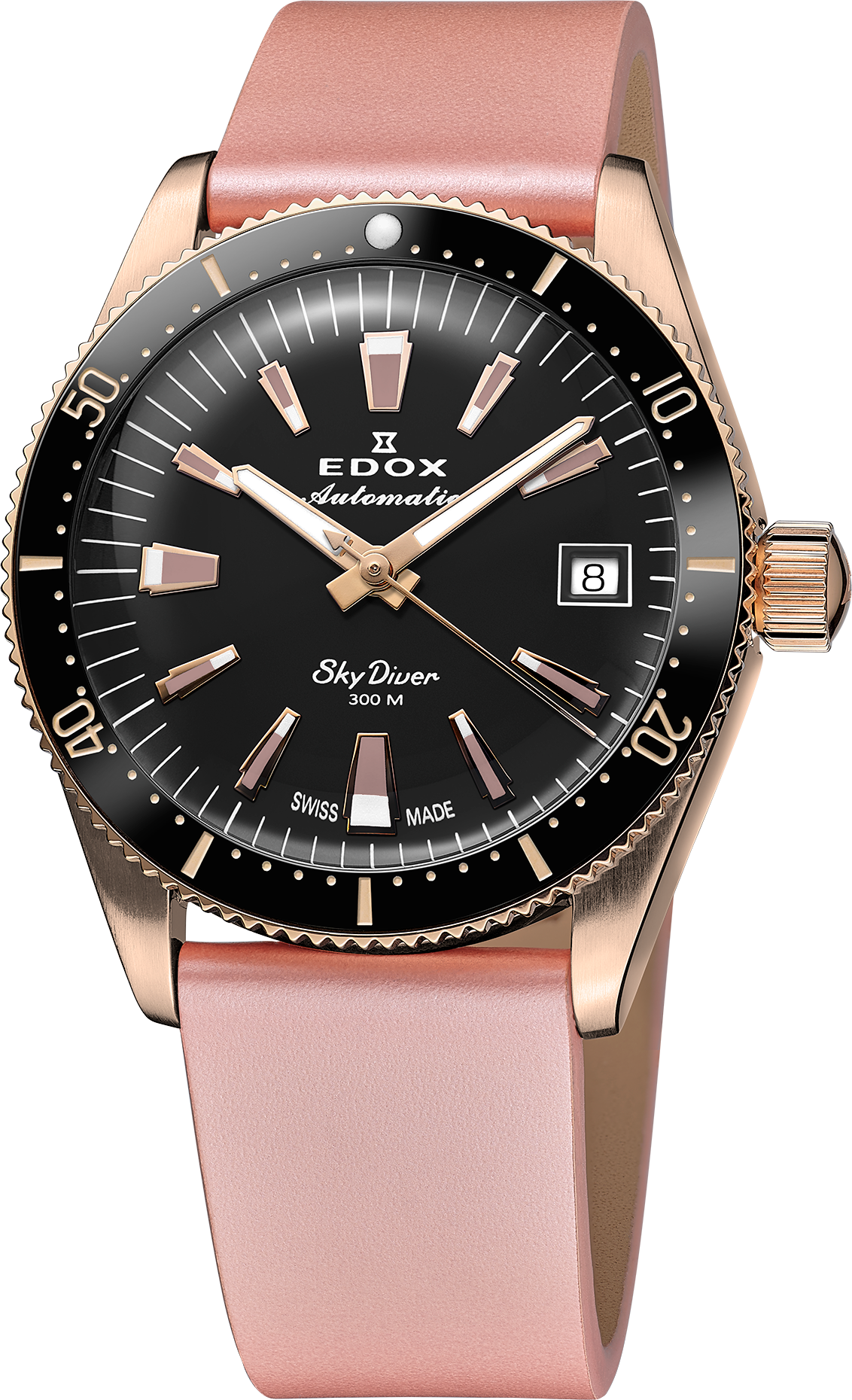 Edox SkyDiver Date Automatic 38mm Lady Special Edition