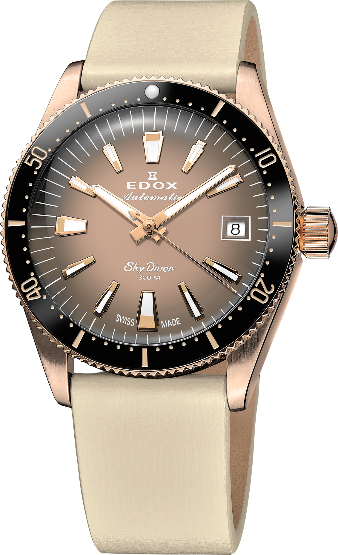 Edox SkyDiver Date Automatic 38mm Lady Special Edition