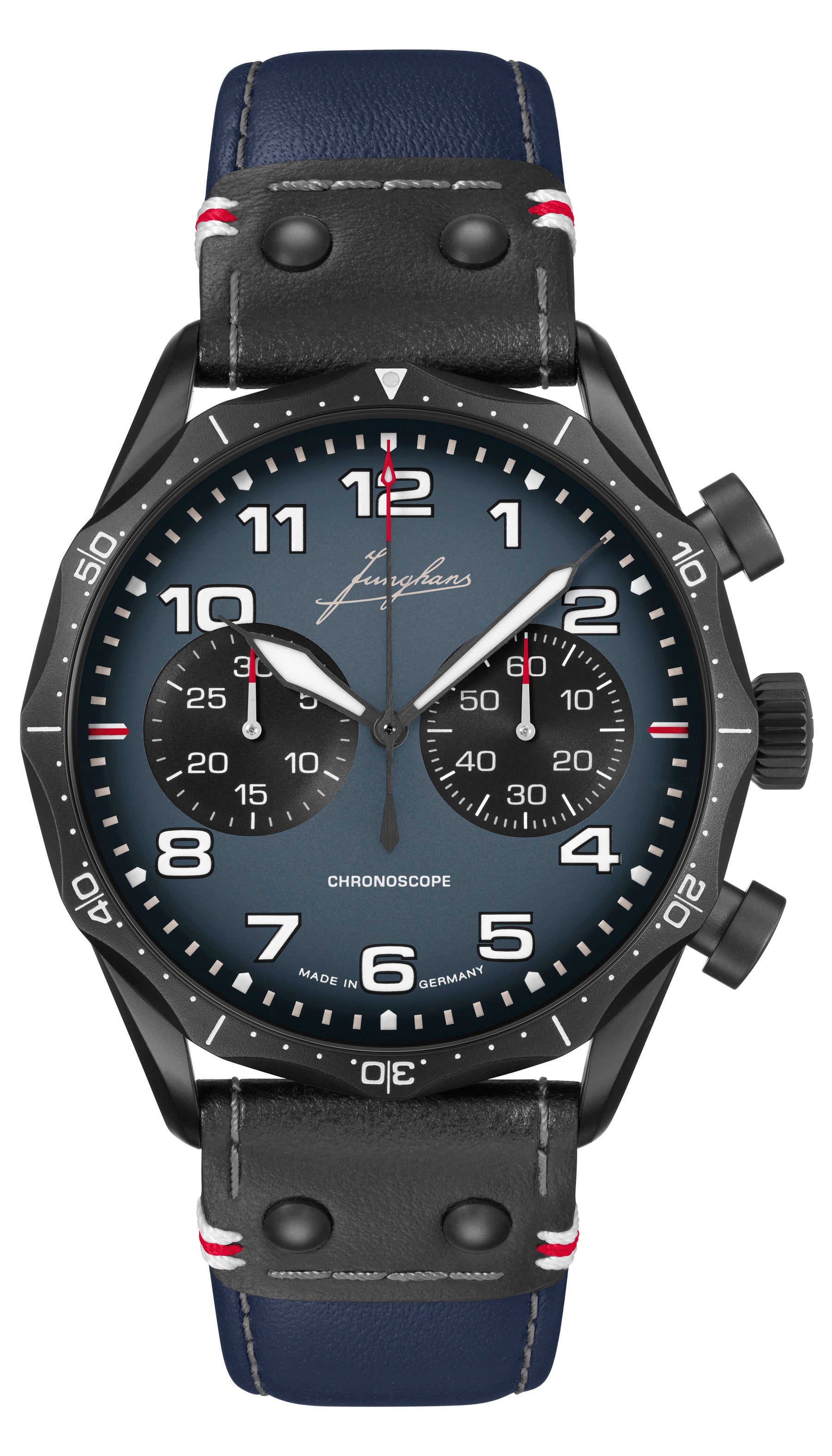 Junghans Pilot Chronoscope Navy Blue