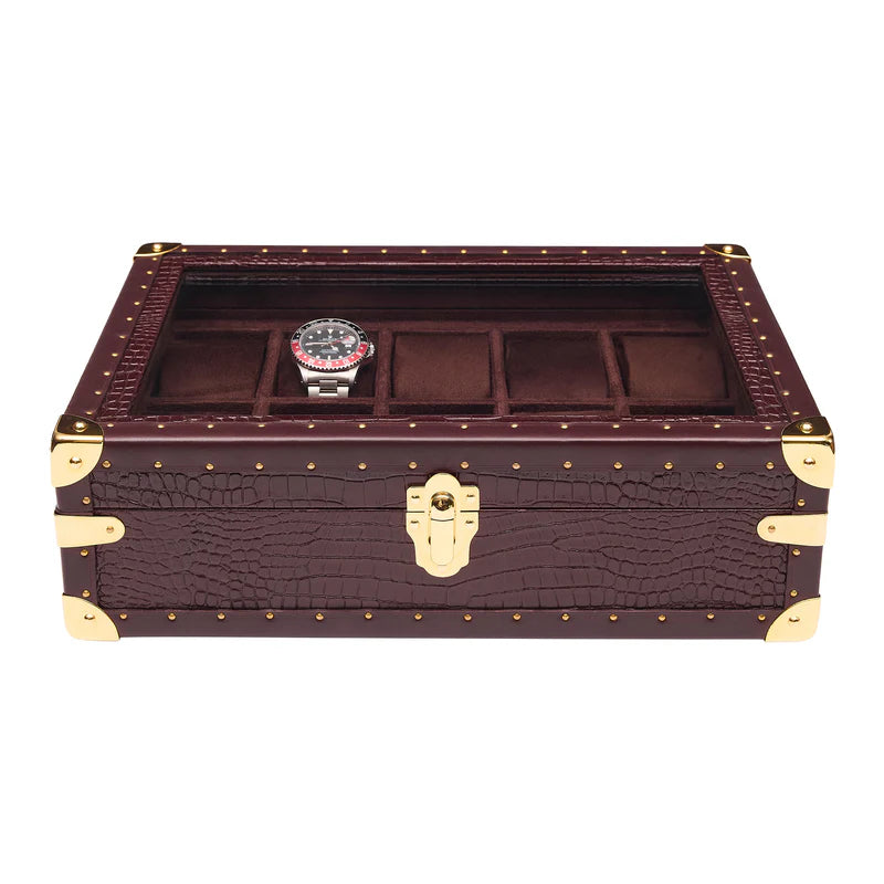 Rapport London Brompton Optic Watch Box Brown