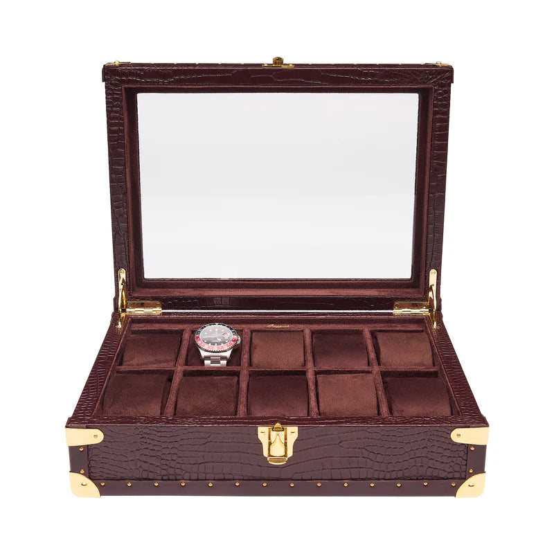 Rapport London Brompton Optic Watch Box Brown