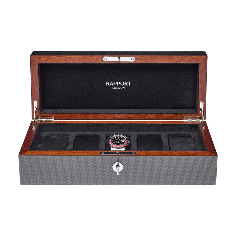 Rapport London Carbon Fibre Five Watch Box