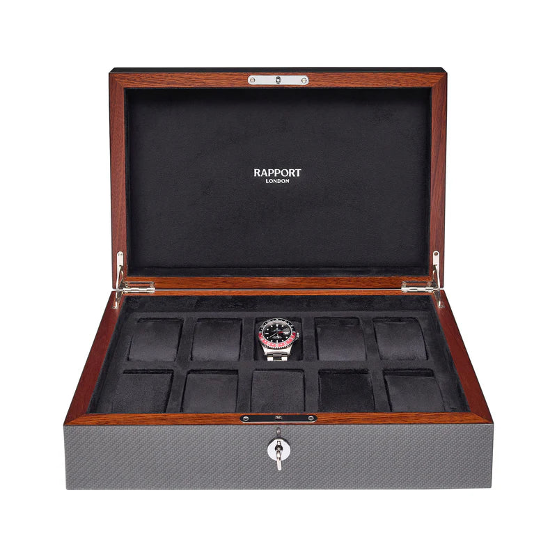 Rapport London Carbon Fibre Ten Watch Box