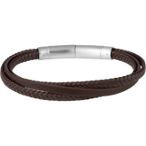 Jacques Lemans Leather Bracelet Brown