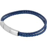 Jacques Lemans Leather Bracelet Blue